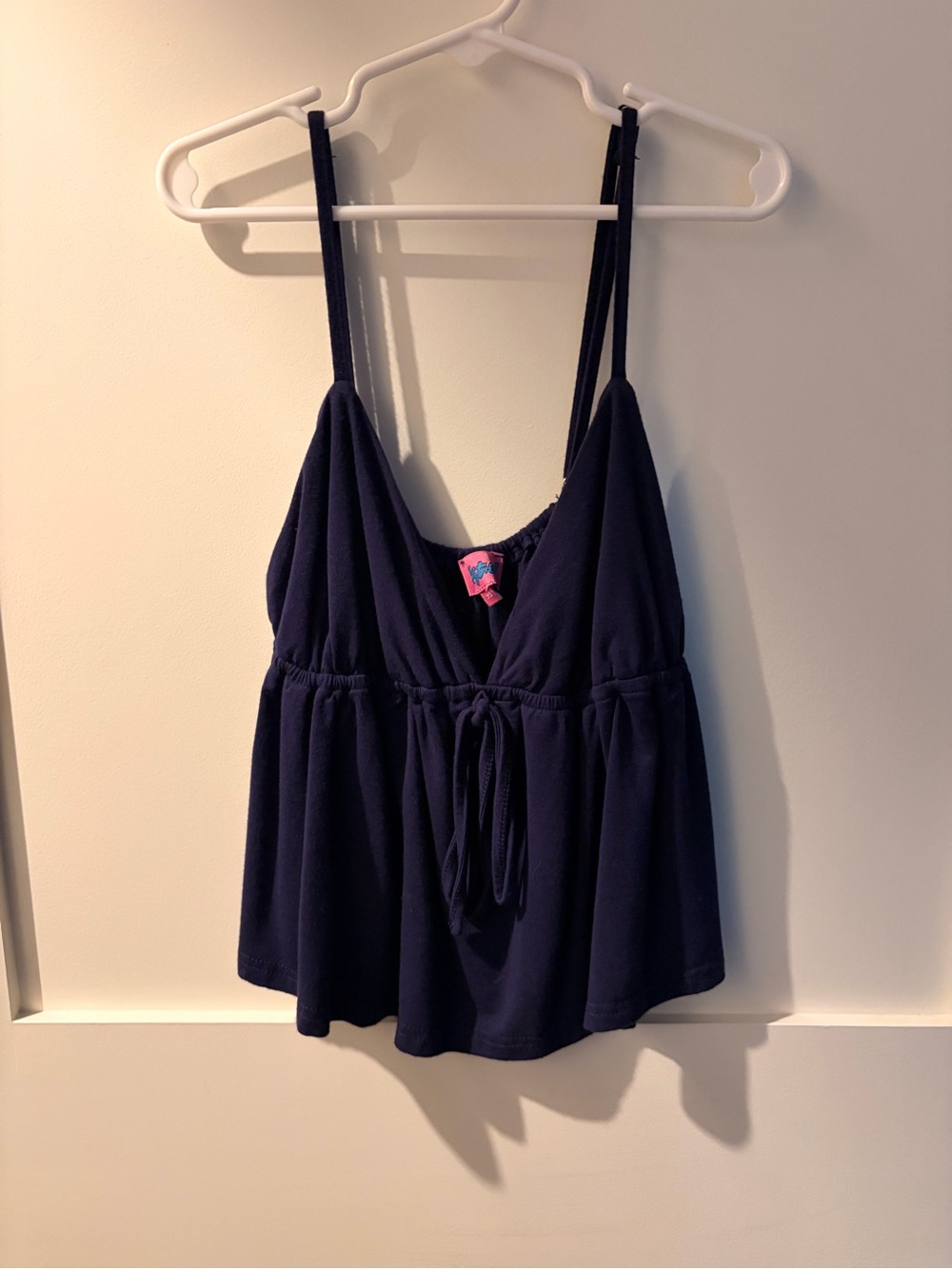 Edikted Women’s Navy Spaghetti Strap Drawstring Tank Top